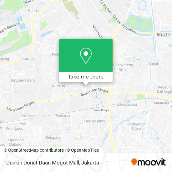 Dunkin Donut Daan Mogot Mall map