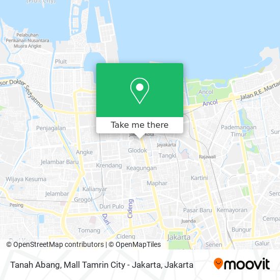 Tanah Abang, Mall Tamrin City - Jakarta map