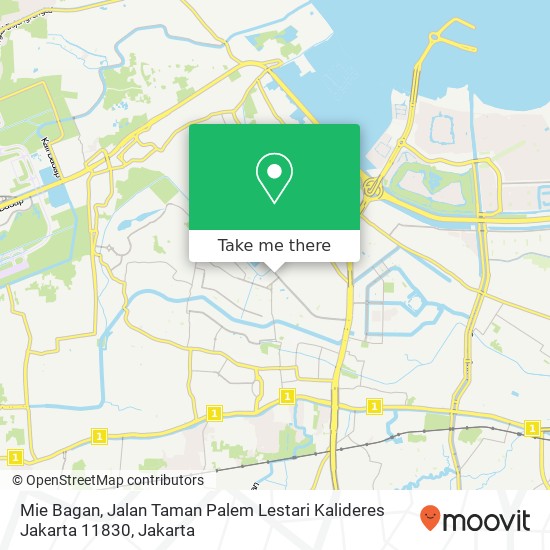 Mie Bagan, Jalan Taman Palem Lestari Kalideres Jakarta 11830 map