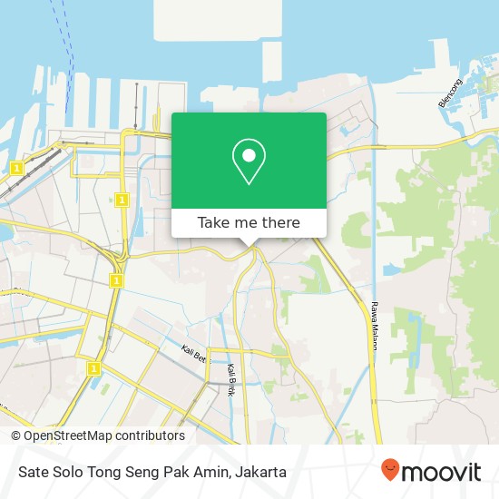 Sate Solo Tong Seng Pak Amin, Jalan Plumpang Semper Koja 14260 map