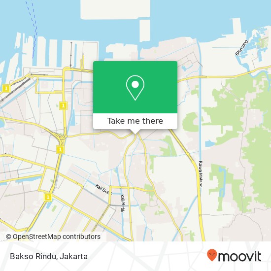 Bakso Rindu, Jalan Paganguaan Dua Koja Jakarta 14260 map