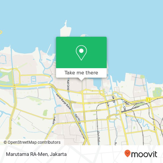 Marutama RA-Men, Jalan Pluit Putra Penjaringan Jakarta 14450 map