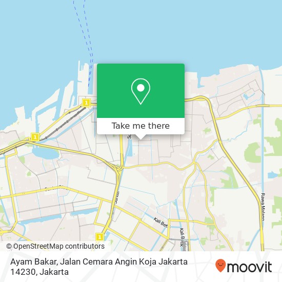 Ayam Bakar, Jalan Cemara Angin Koja Jakarta 14230 map