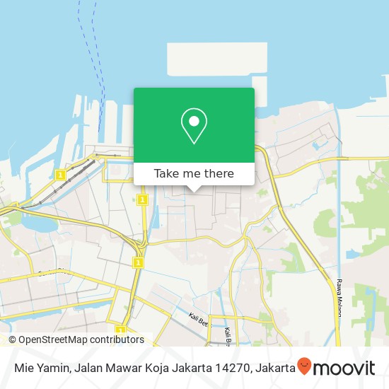 Mie Yamin, Jalan Mawar Koja Jakarta 14270 map