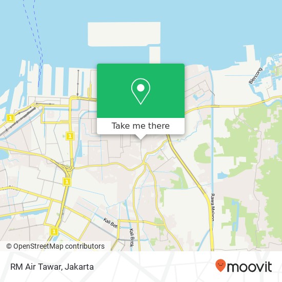 RM Air Tawar, Jalan Kramat Jaya Raya Koja Jakarta 14260 map