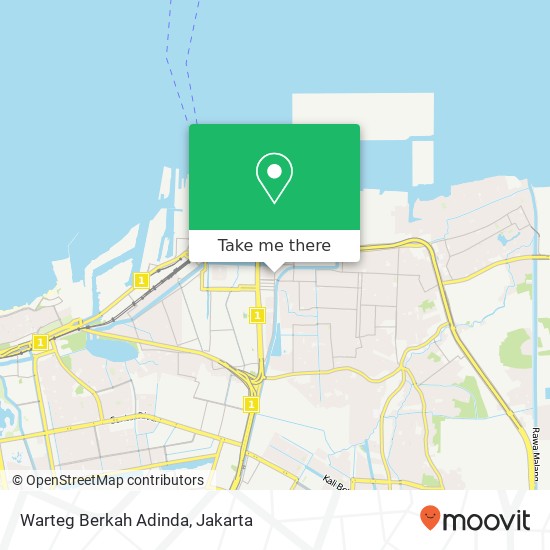 Warteg Berkah Adinda, Jalan Sindang Koja Jakarta 14210 map