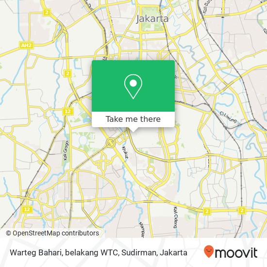 Warteg Bahari, belakang WTC, Sudirman map