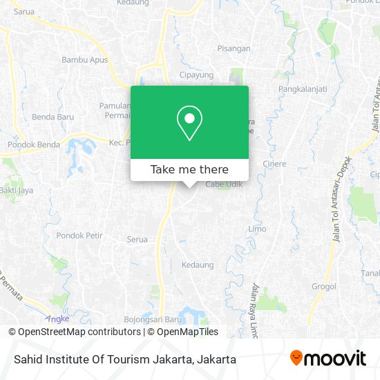 Sahid Institute Of Tourism Jakarta map