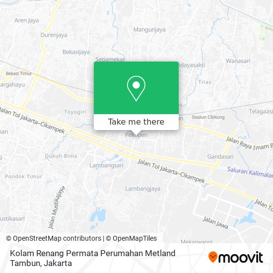 Kolam Renang Permata Perumahan Metland Tambun map