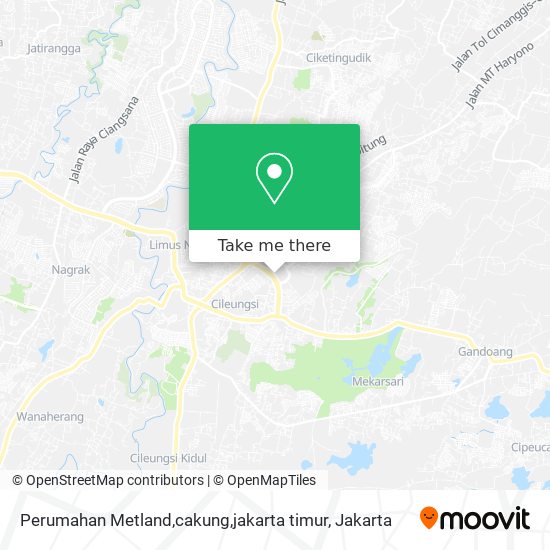 Perumahan Metland,cakung,jakarta timur map