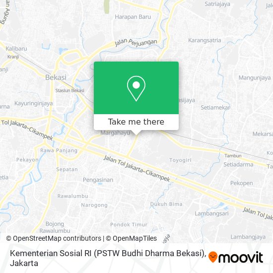 Kementerian Sosial RI (PSTW Budhi Dharma Bekasi) map