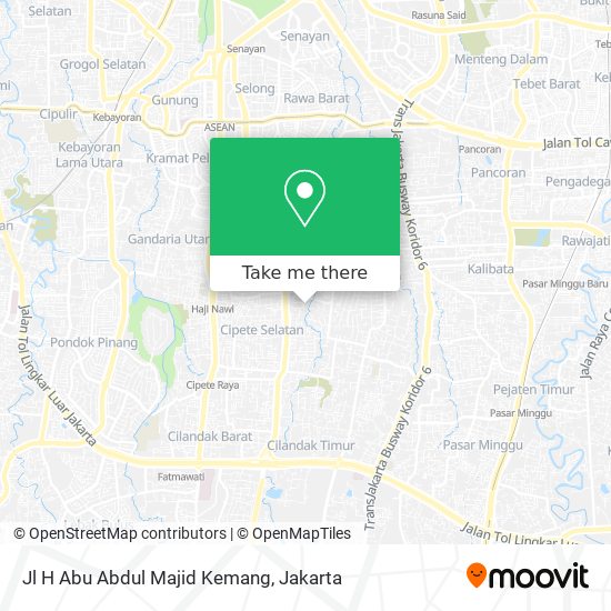 Jl H Abu Abdul Majid Kemang map