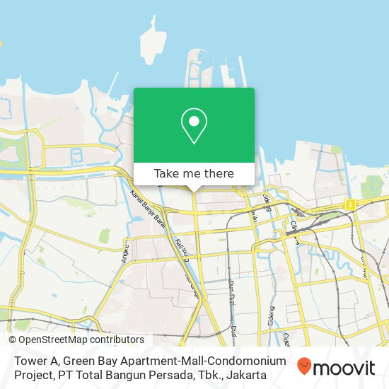 Tower A, Green Bay Apartment-Mall-Condomonium Project, PT Total Bangun Persada, Tbk. map
