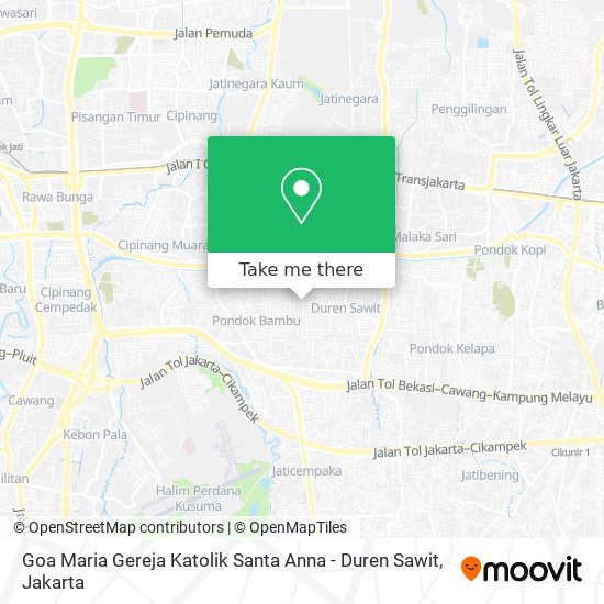 Goa Maria Gereja Katolik Santa Anna - Duren Sawit map