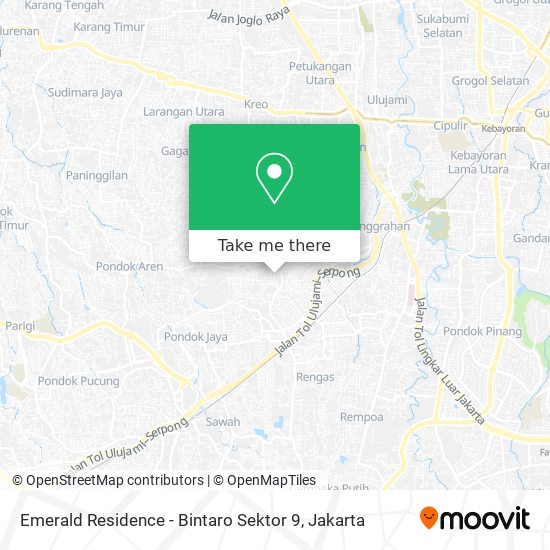 Emerald Residence - Bintaro Sektor 9 map