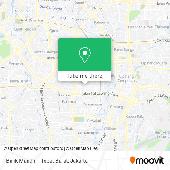 Bank Mandiri - Tebet Barat map