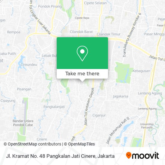 Jl. Kramat No. 48 Pangkalan Jati Cinere map