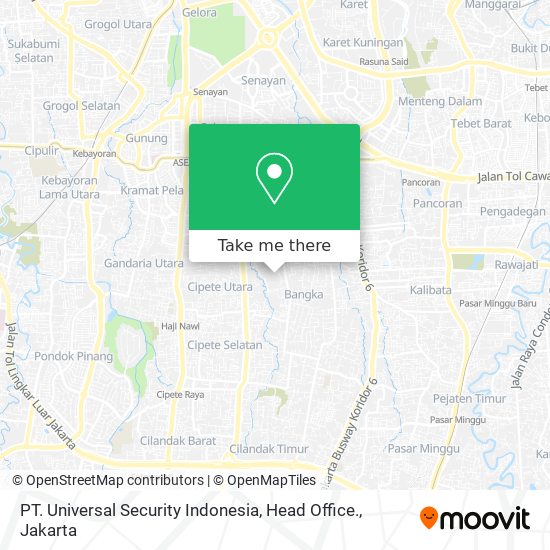 PT. Universal Security Indonesia, Head Office. map