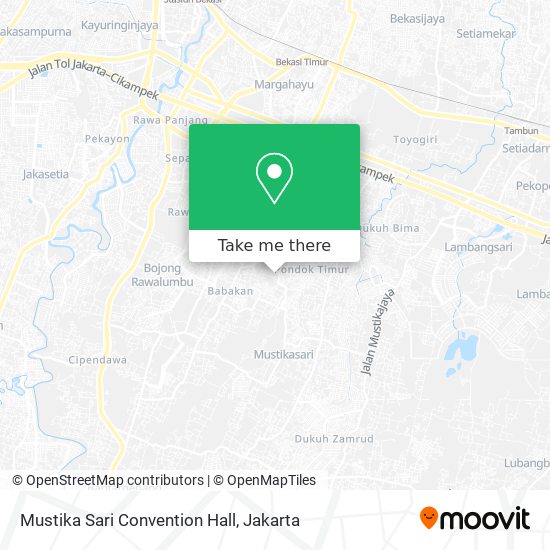 Mustika Sari Convention Hall map