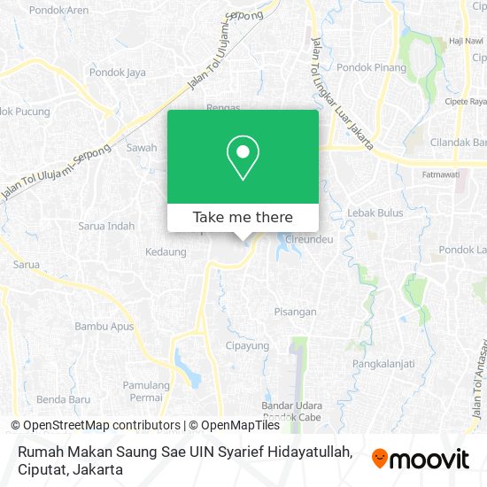 Rumah Makan Saung Sae UIN Syarief Hidayatullah, Ciputat map