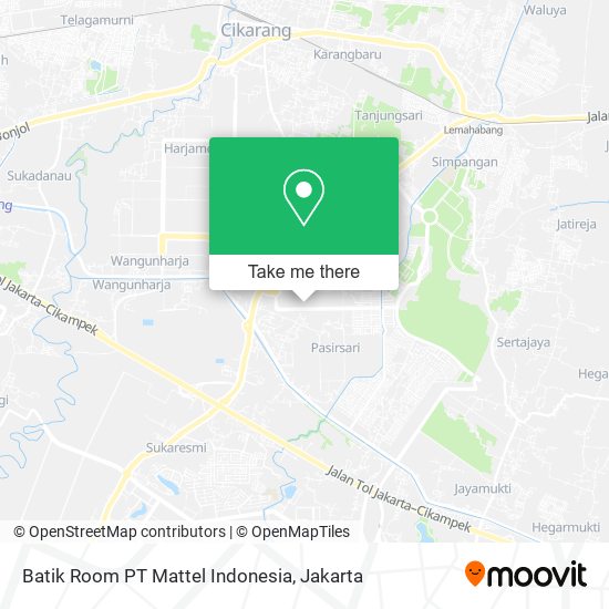 Batik Room PT Mattel Indonesia map