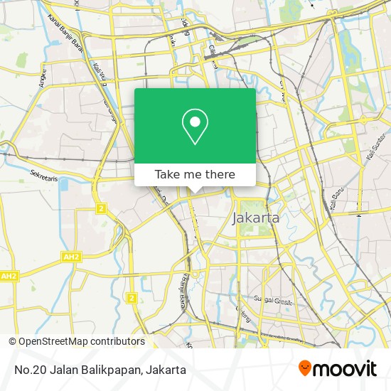 No.20 Jalan Balikpapan map