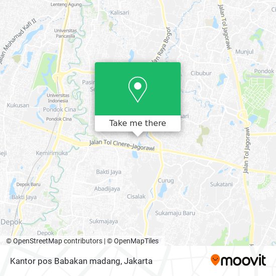 Kantor pos Babakan madang map