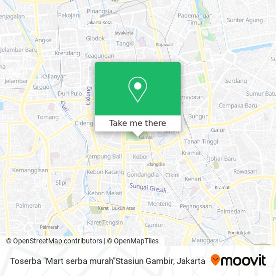 Toserba "Mart serba murah"Stasiun Gambir map