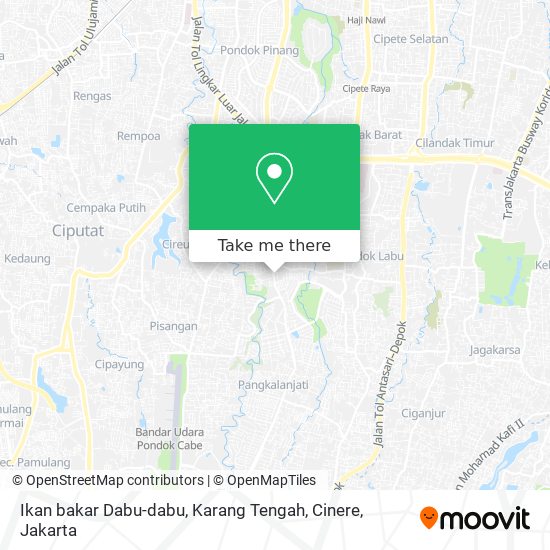 Ikan bakar Dabu-dabu, Karang Tengah, Cinere map