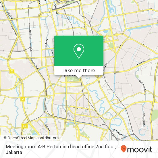 Meeting room A-B Pertamina head office 2nd floor map