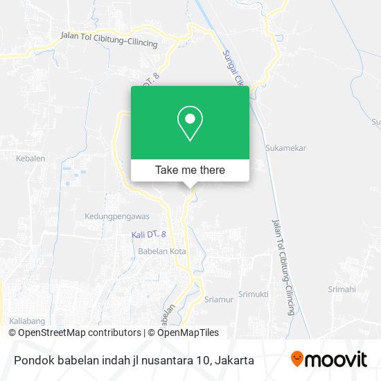 Pondok babelan indah jl nusantara 10 map