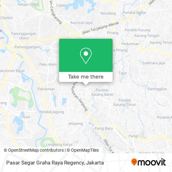 Pasar Segar Graha Raya Regency map