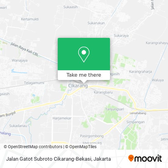 Jalan Gatot Subroto Cikarang-Bekasi map