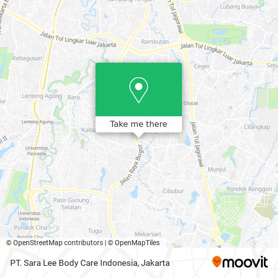 PT. Sara Lee Body Care Indonesia map