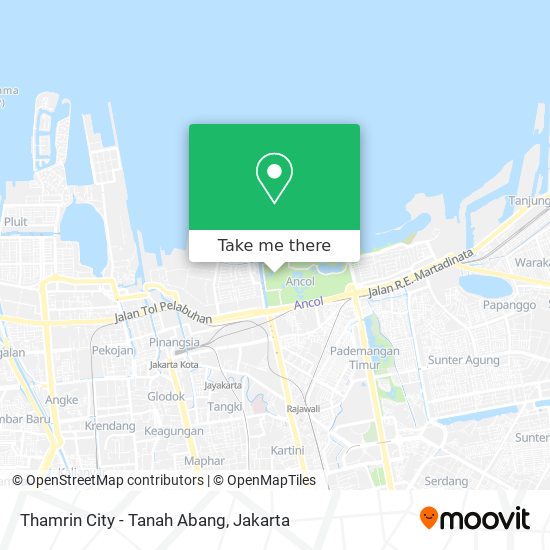 Thamrin City - Tanah Abang map