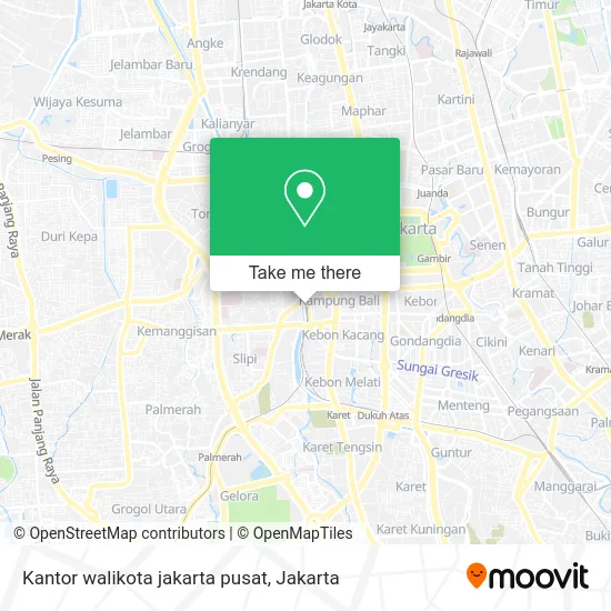 Kantor walikota jakarta pusat map