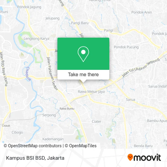 Kampus BSI BSD map
