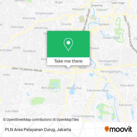 PLN Area Pelayanan Curug map