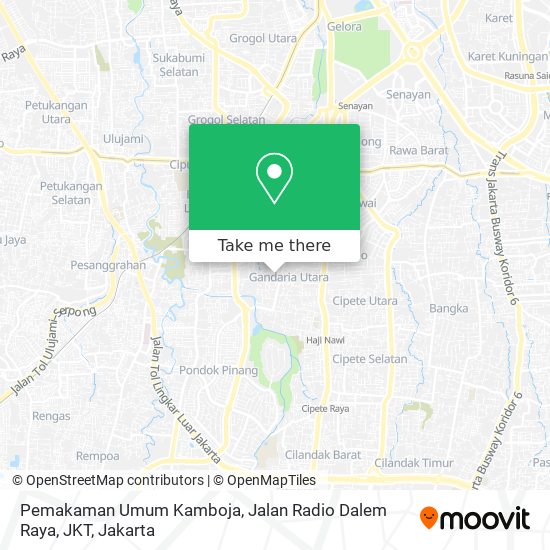 Pemakaman Umum Kamboja, Jalan Radio Dalem Raya, JKT map