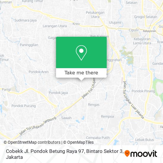 Cobekk Jl. Pondok Betung Raya 97, Bintaro Sektor 3 map