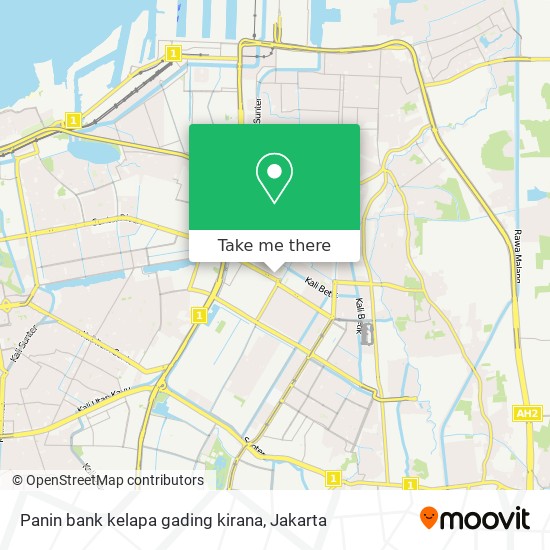 Panin bank kelapa gading kirana map