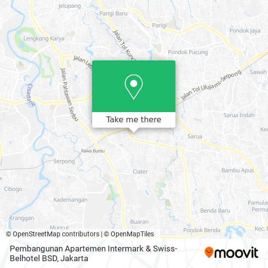 Pembangunan Apartemen Intermark & Swiss-Belhotel BSD map