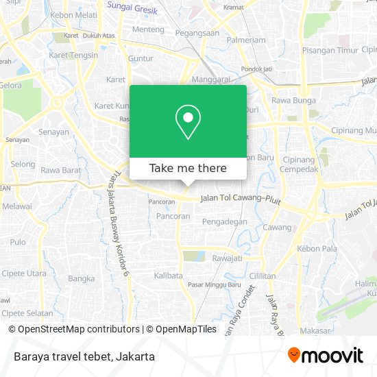 Baraya travel tebet map