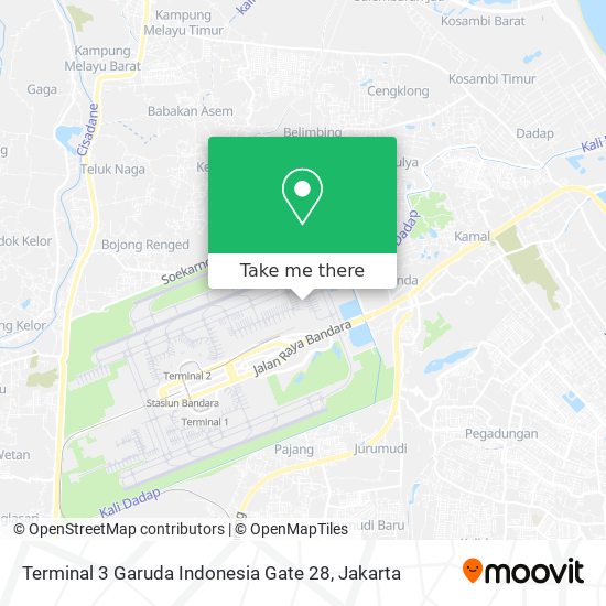 Terminal 3 Garuda Indonesia Gate 28 map