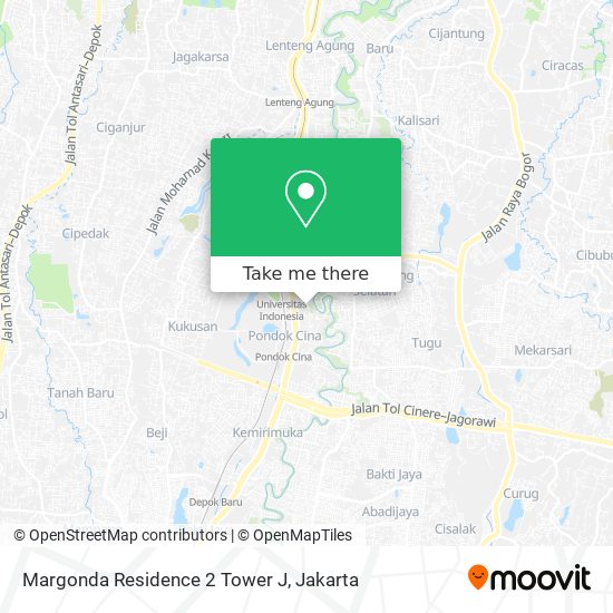 Margonda Residence 2 Tower J map