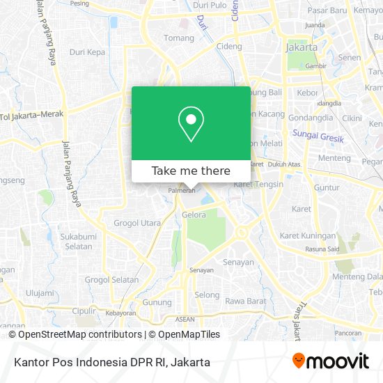 Kantor Pos Indonesia DPR RI map