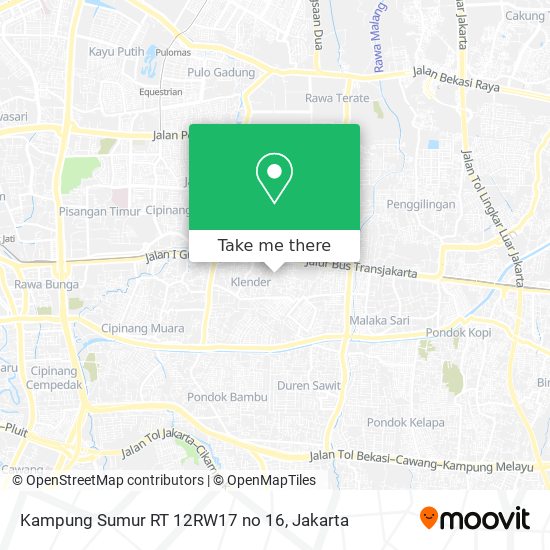 Kampung Sumur RT 12RW17 no 16 map