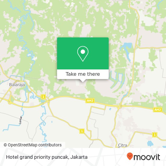 Hotel grand priority puncak map