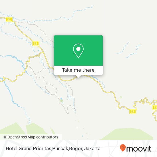 Hotel Grand Prioritas,Puncak,Bogor map