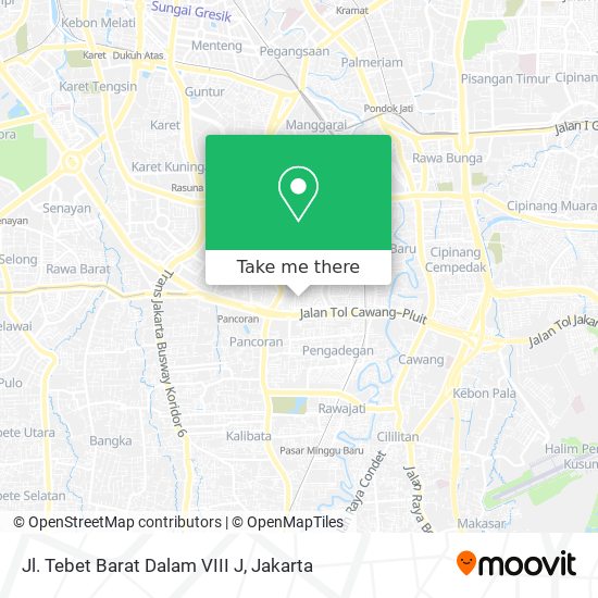 Jl. Tebet Barat Dalam VIII J map